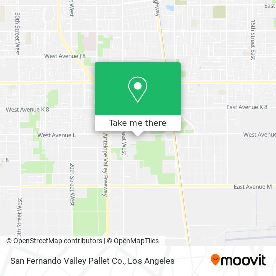 Mapa de San Fernando Valley Pallet Co.