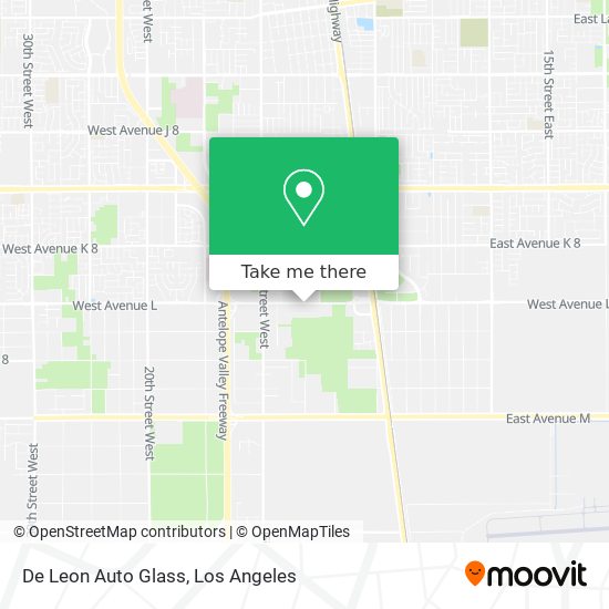 De Leon Auto Glass map