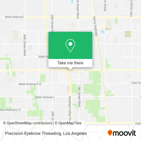 Precision Eyebrow Threading map