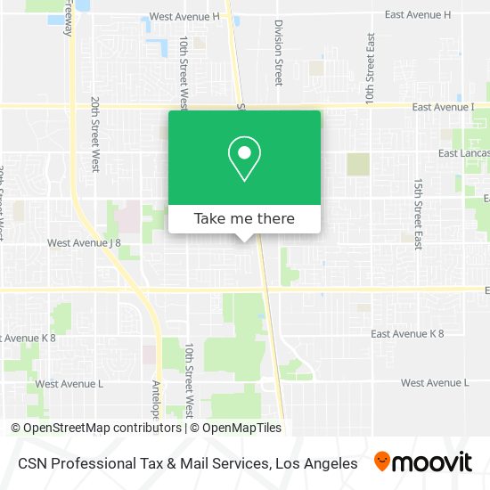 CSN Professional Tax & Mail Services map