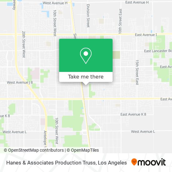 Mapa de Hanes & Associates Production Truss