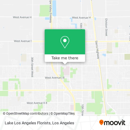 Mapa de Lake Los Angeles Florists