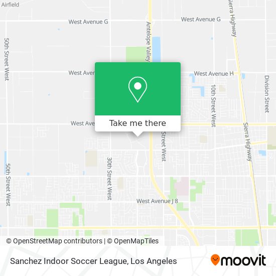 Mapa de Sanchez Indoor Soccer League