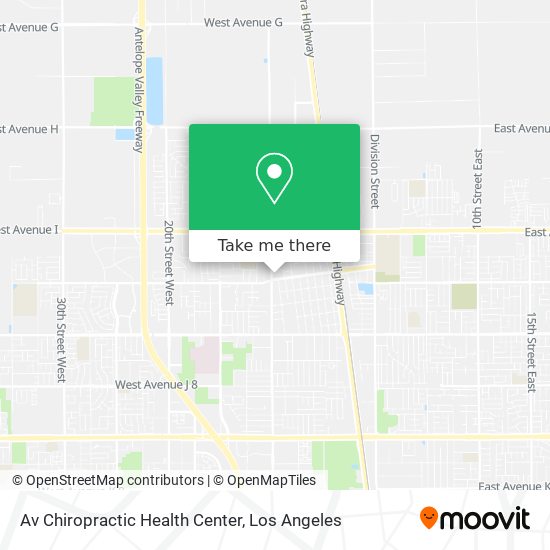 Av Chiropractic Health Center map