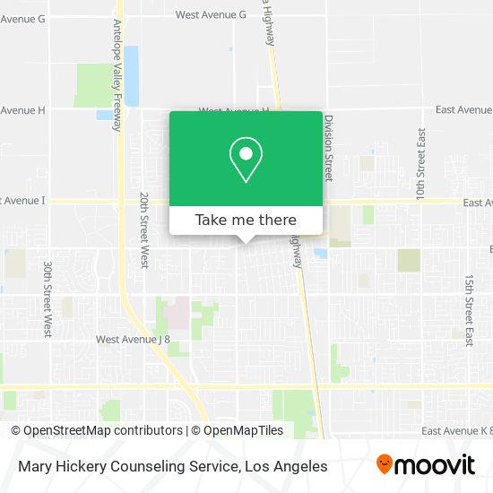 Mary Hickery Counseling Service map