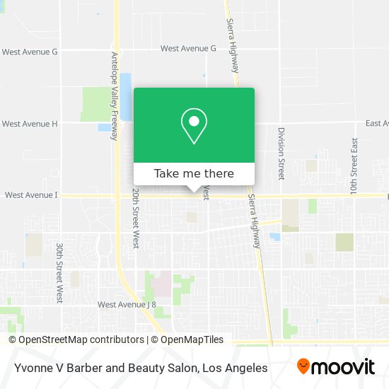 Yvonne V Barber and Beauty Salon map