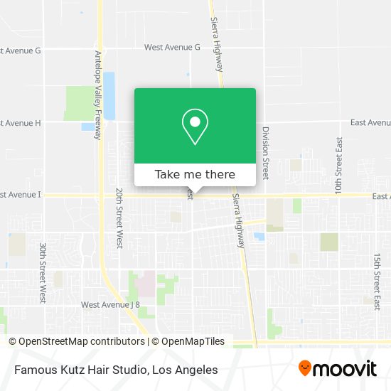 Famous Kutz Hair Studio map