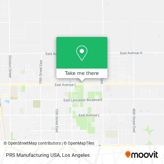 PRS Manufacturing USA map