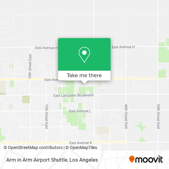 Arm in Arm Airport Shuttle map