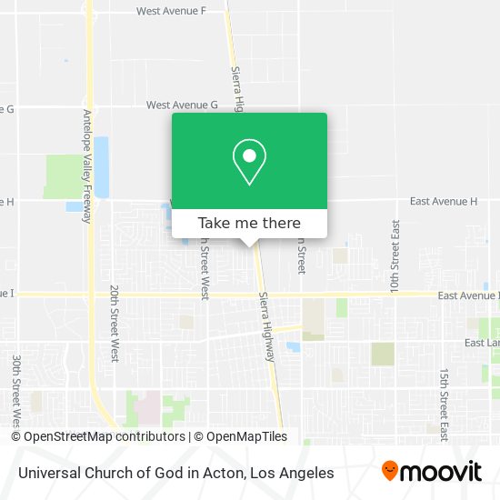 Universal Church of God in Acton map