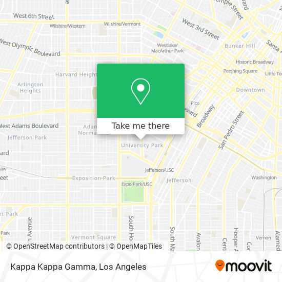 Mapa de Kappa Kappa Gamma