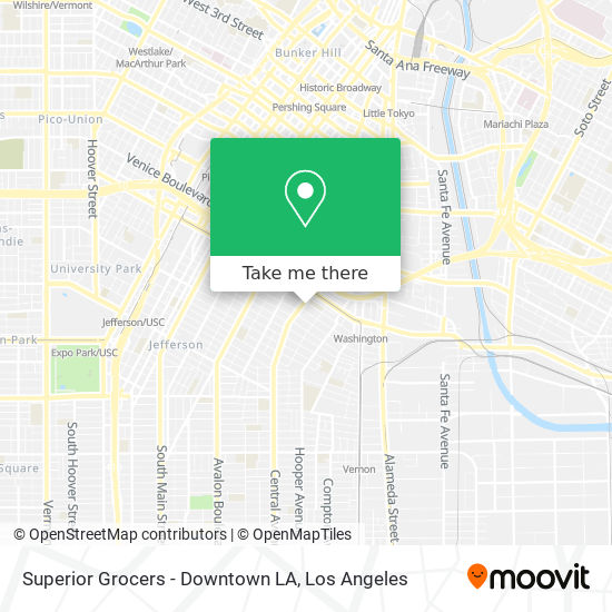 Mapa de Superior Grocers - Downtown LA