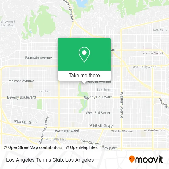 Los Angeles Tennis Club map