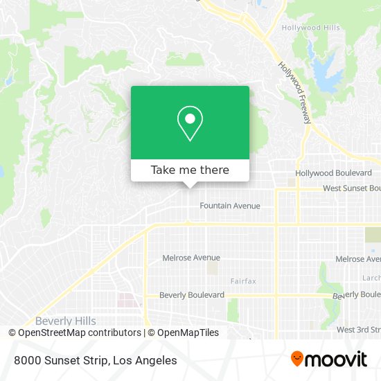 Mapa de 8000 Sunset Strip