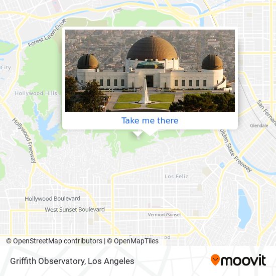 Griffith Observatory map