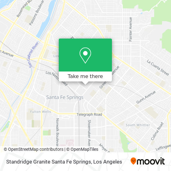 Standridge Granite Santa Fe Springs map