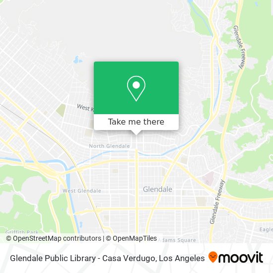 Mapa de Glendale Public Library - Casa Verdugo