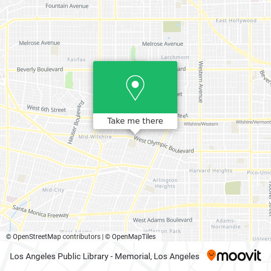 Mapa de Los Angeles Public Library - Memorial