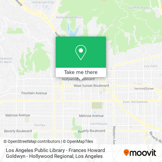 Los Angeles Public Library - Frances Howard Goldwyn - Hollywood Regional map