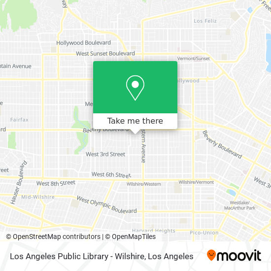 Los Angeles Public Library - Wilshire map