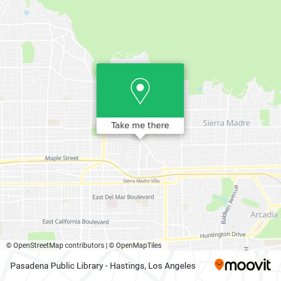 Pasadena Public Library - Hastings map
