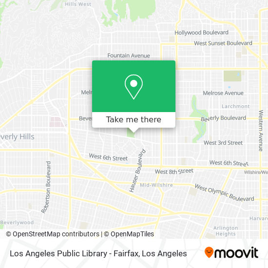 Mapa de Los Angeles Public Library - Fairfax