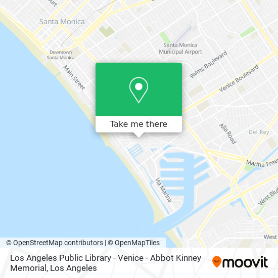 Los Angeles Public Library - Venice - Abbot Kinney Memorial map