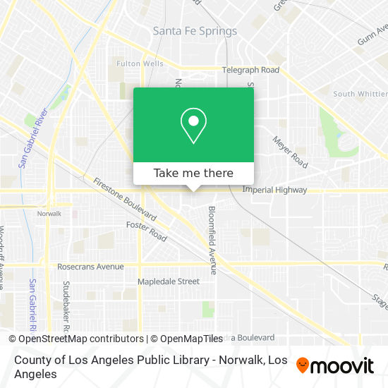 Mapa de County of Los Angeles Public Library - Norwalk
