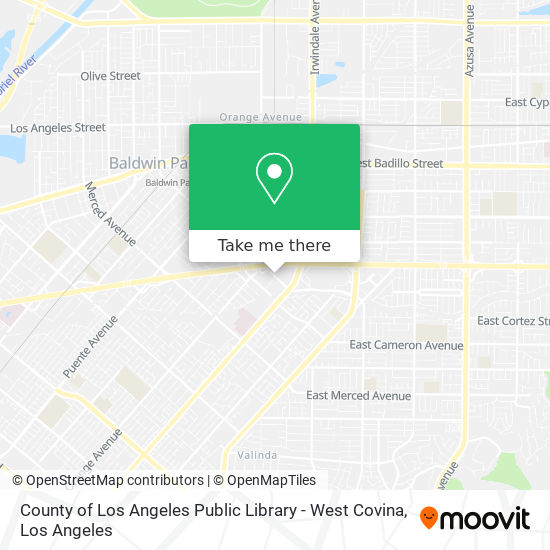 County of Los Angeles Public Library - West Covina map