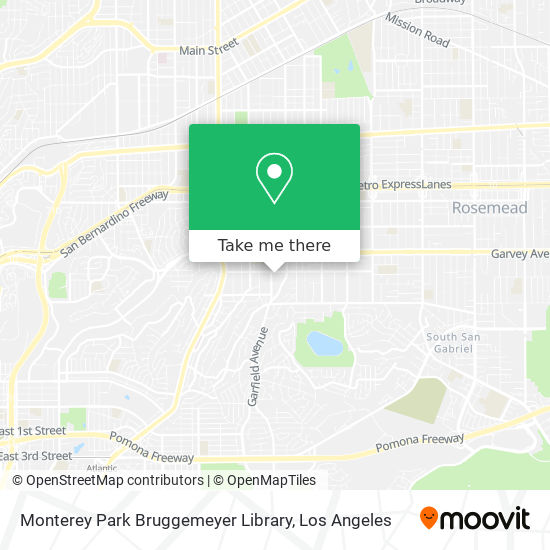 Monterey Park Bruggemeyer Library map