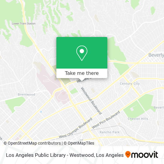 Los Angeles Public Library - Westwood map