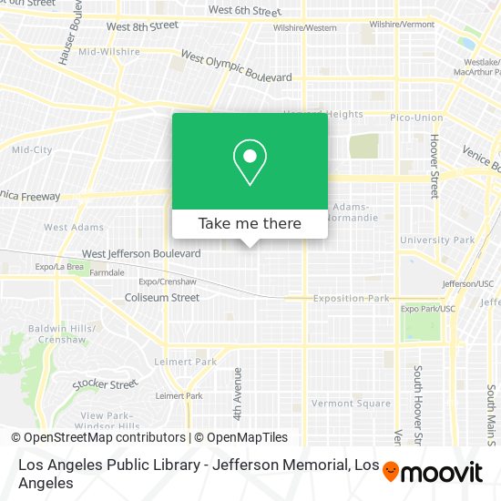 Los Angeles Public Library - Jefferson Memorial map