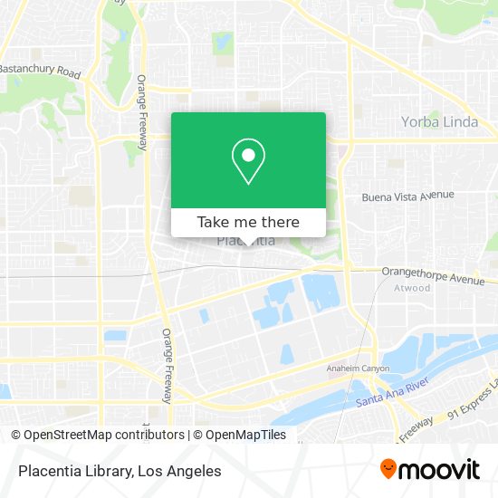 Placentia Library map