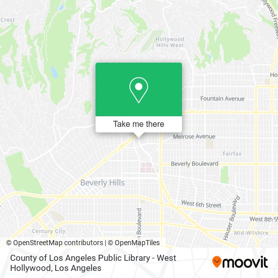 Mapa de County of Los Angeles Public Library - West Hollywood