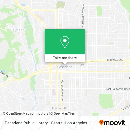 Mapa de Pasadena Public Library - Central