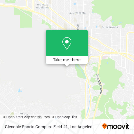 Glendale Sports Complex, Field #1 map