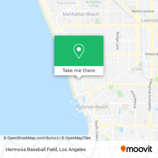 Hermosa Baseball Field map