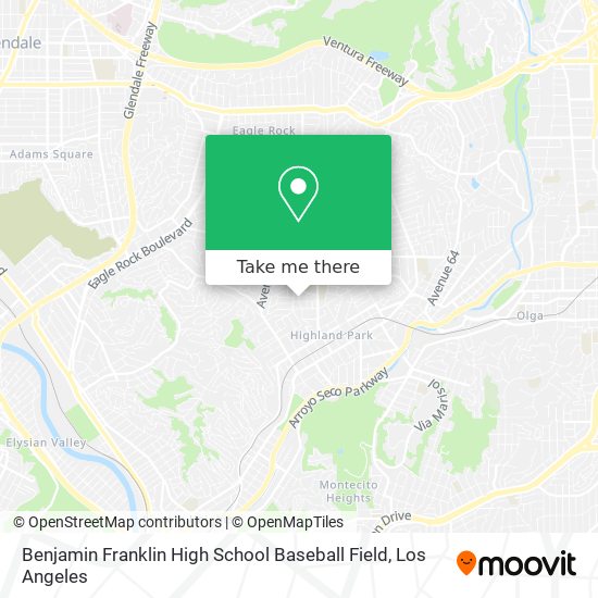 Benjamin Franklin High School Baseball Field map