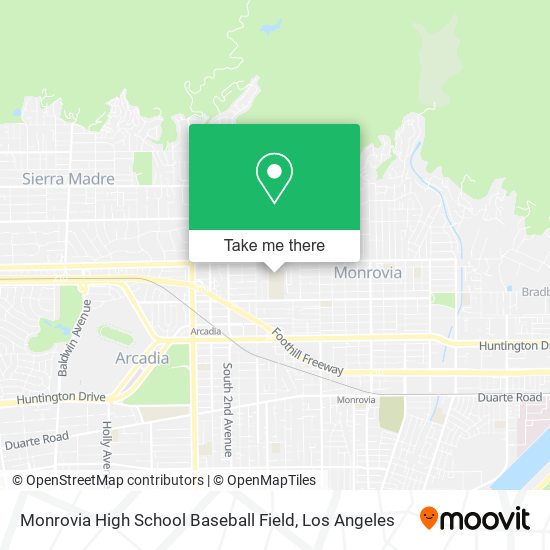 Monrovia High School Baseball Field map