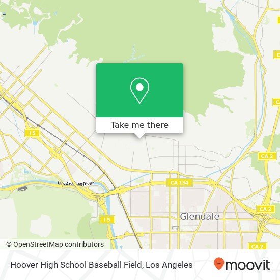 Hoover High School Baseball Field map