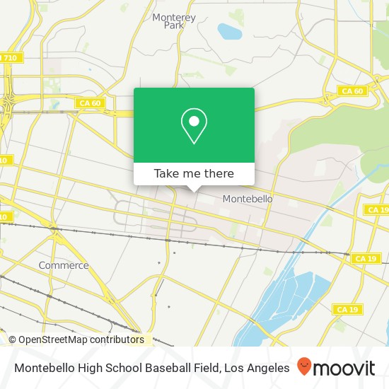 Mapa de Montebello High School Baseball Field