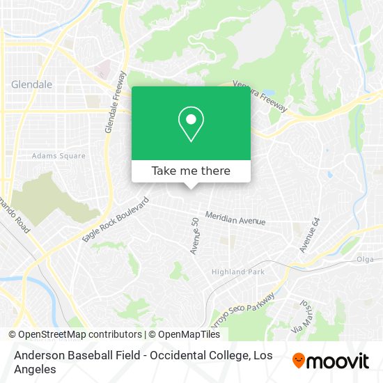 Anderson Baseball Field - Occidental College map