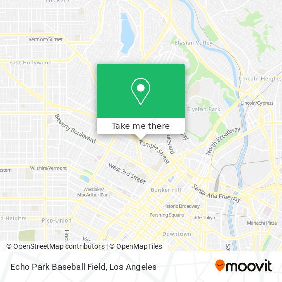 Mapa de Echo Park Baseball Field