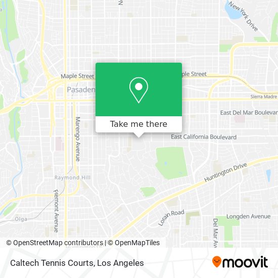 Caltech Tennis Courts map