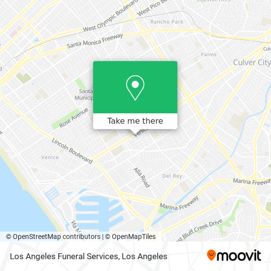 Los Angeles Funeral Services map