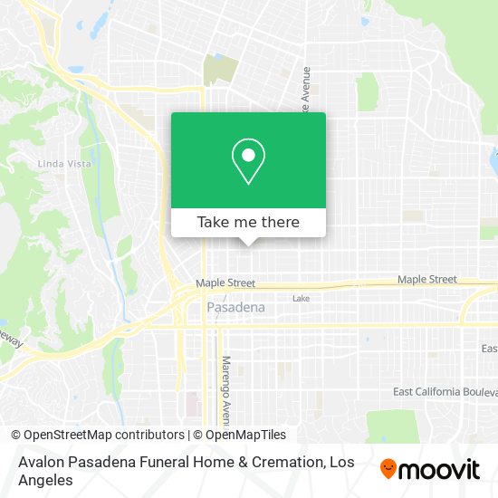 Avalon Pasadena Funeral Home & Cremation map