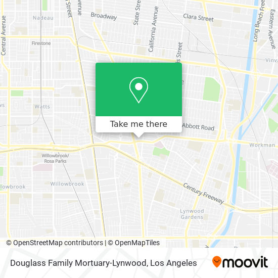 Douglass Family Mortuary-Lynwood map