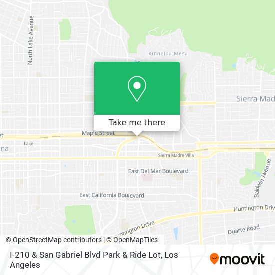 I-210 & San Gabriel Blvd Park & Ride Lot map