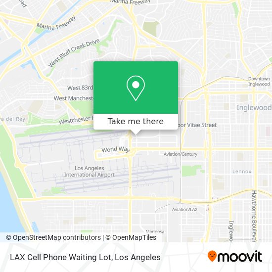 Mapa de LAX Cell Phone Waiting Lot