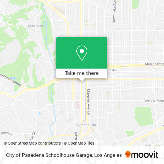 City of Pasadena Schoolhouse Garage map